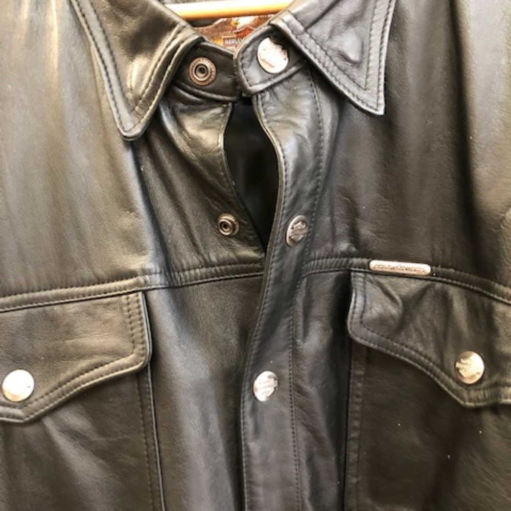 Harley-Davidson Mens Leather Shirt Jacket